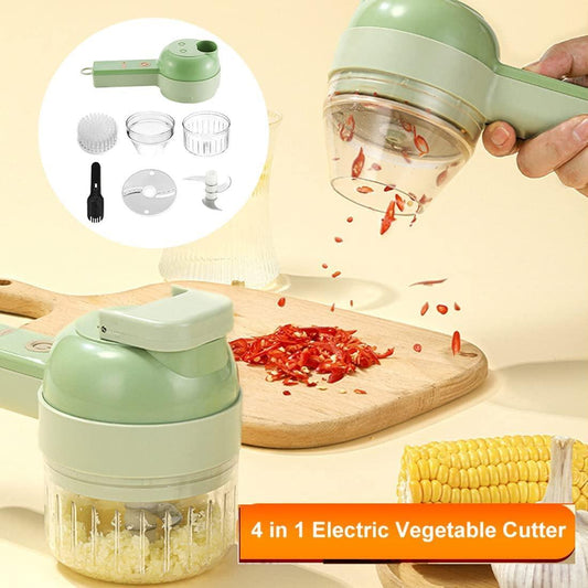 Vegetable Cutter Set. 4 in 1 Portable Electric