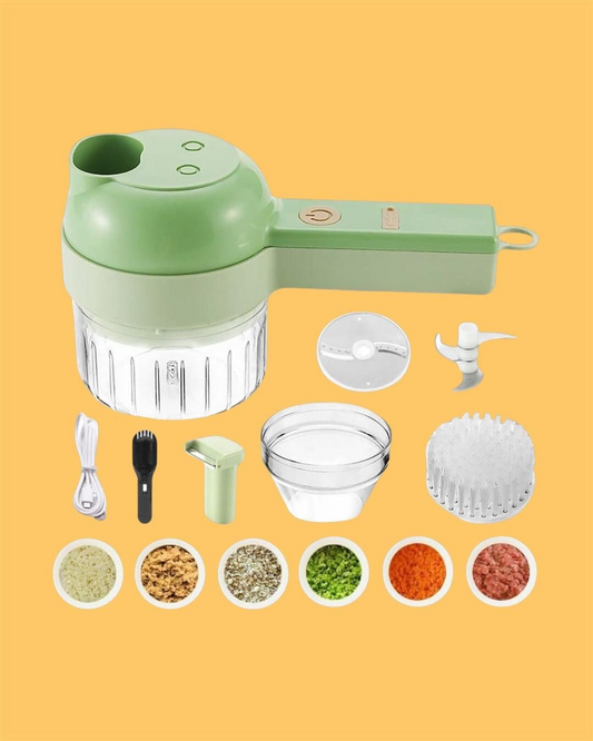Vegetable Cutter Set. 4 in 1 Portable Electric